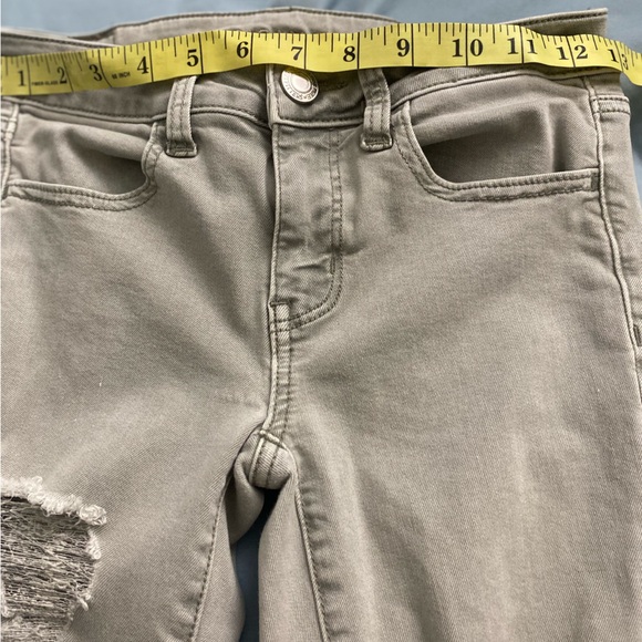 😍😎American Eagle Distress Faded Gray Skinny Stretch Jeans - Picture 6 of 8